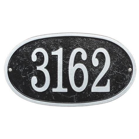 whitehall personalized cast metal oval house number custom address plaque|Fast & Easy Oval House Numbers Plaque – Whitehall Products.